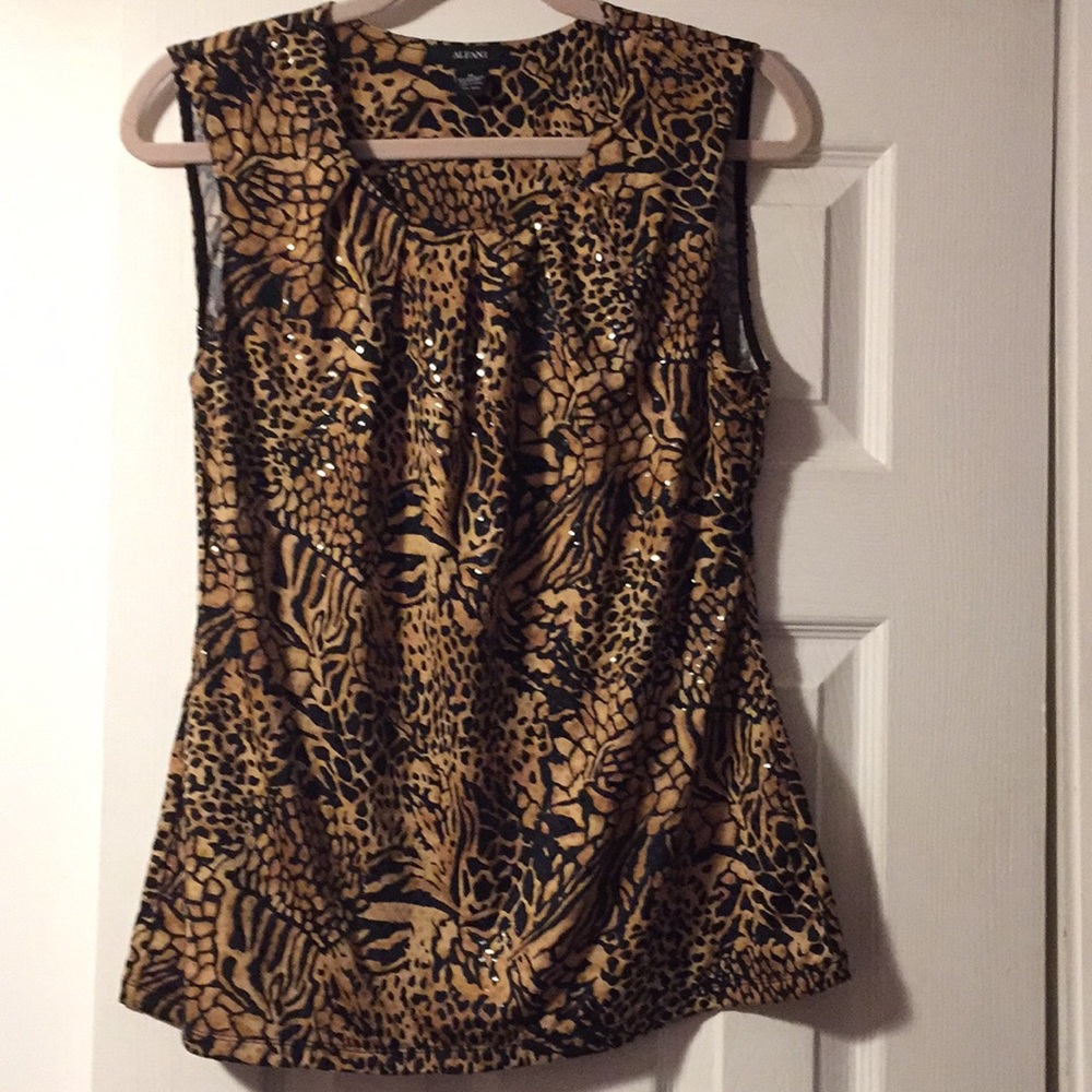 Work dressy animal print Alfani blouse
